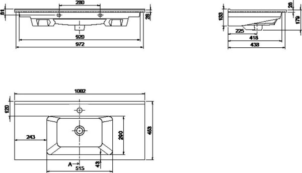 раковина boheme armadi art capolda 100 876-100, цвет белый