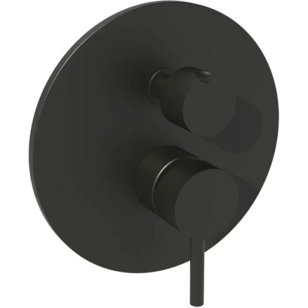 Смеситель Paffoni Light LIG018NO для ванны и душа, встраиваемый, с внутренней частью, 2 потребителя, черный матовый