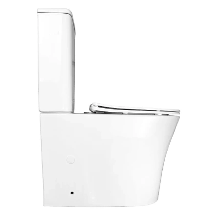 унитаз компакт azario anteo round az-1219a напольный, безободковый, с бачком и сиденьем микролифт, 63х38.5х82 см, белый