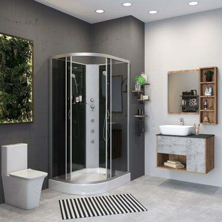 душевая кабина niagara classic 120х80 r ng-3512-14rbkg с гидромассажем