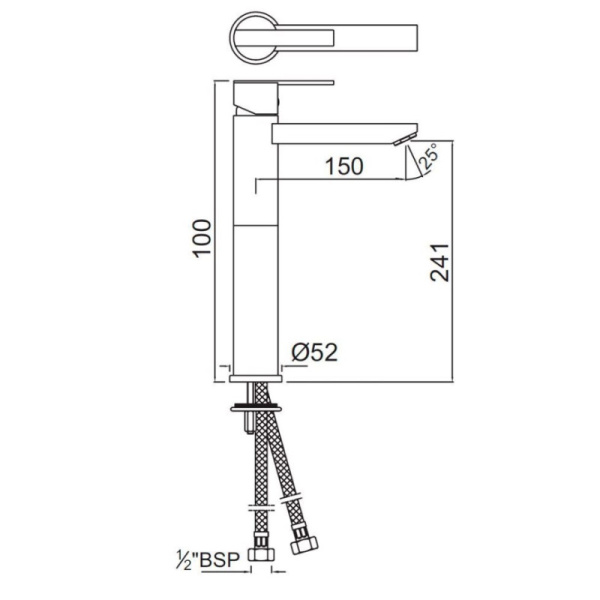 смеситель для раковины без донного клапана jaquar fonte fon-chr-40005b