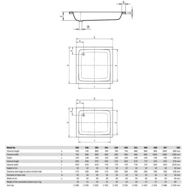 стальной поддон 80×80 см kaldewei sanidusch 395 standard