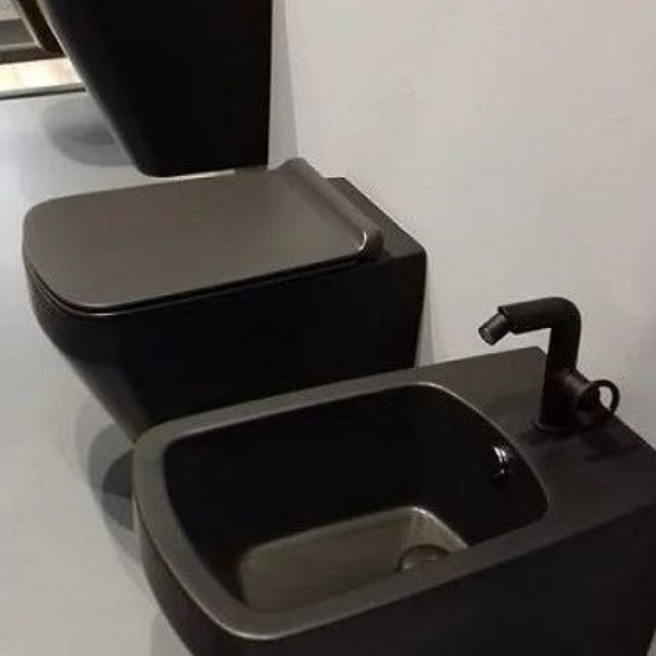 биде подвесное simas baden baden bb19 nero matt*1, цвет: черный матовый