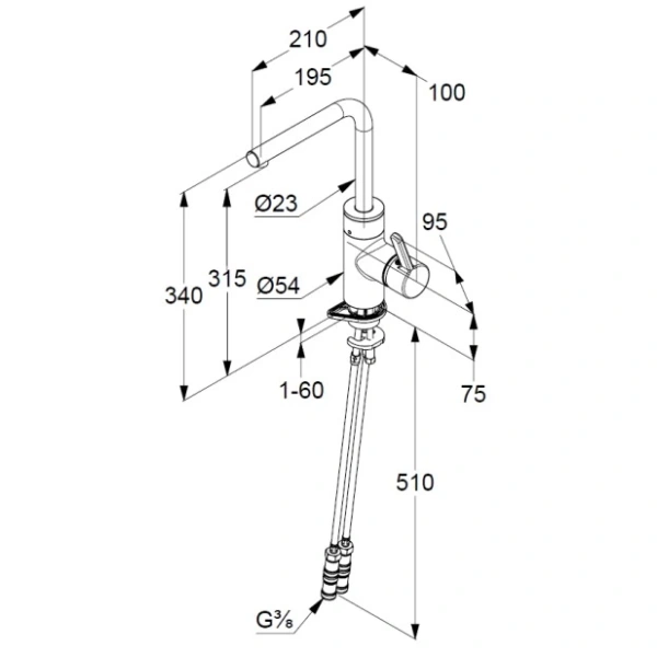 смеситель для кухни электронный kludi e-go 422206675