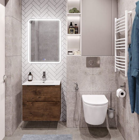 Тумба под раковину BelBagno Etna-H60 70 ETNA-H60-700-2C-SO-RW-P подвесная Rovere Moro