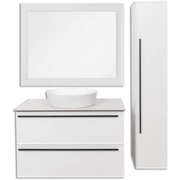 зеркало 100х80 см белый матовый la fenice cubo fnc-02-cub-b-100-80