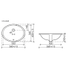 раковина ceramicanova element cn6043 встраиваемая, снизу, 56x42 см, белая