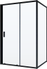 душевой уголок niagara nova 130х90 ng-82-13ab-a90b профиль черный, стекло прозрачное