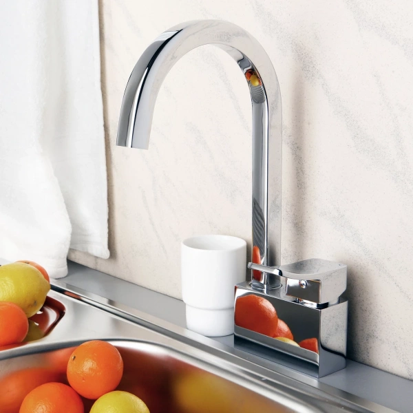 смеситель для кухни wasserkraft aller 1067 цвет хром