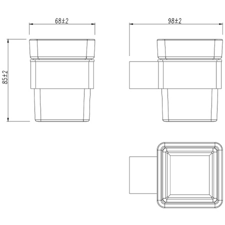 стакан для зубных щеток lemark smooth line 9731013 хром