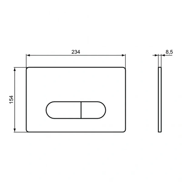 кнопка смыва для инсталляции ideal standard oleas m2 smartflush r0122ac цвет белый