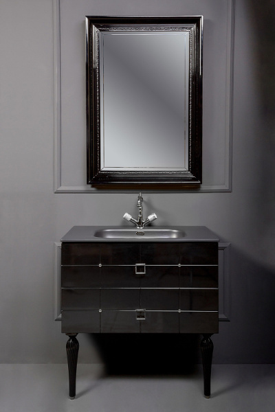 тумба под раковину boheme armadi art vallessi avangarde piazza 80 841-080-bcr подвесная черная хром