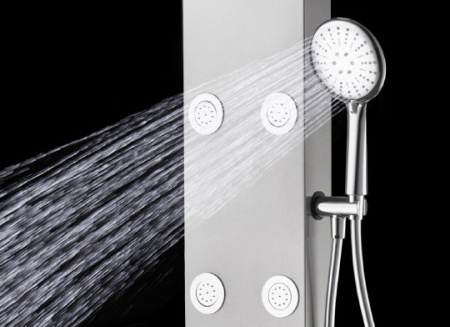 душевая панель aquanet galaxy matt 209998 хром матовый