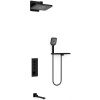 Душевая система Vincea Inspire VSFW-433TI4RMB с термостатом Черная матовая