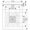 верхний душ 720x720 мм axor showersolutions 10625800