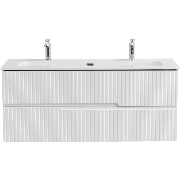 тумба под раковину cezares duet-n 120 duet-n-1200-2c-so-bl подвесная bianco lucido