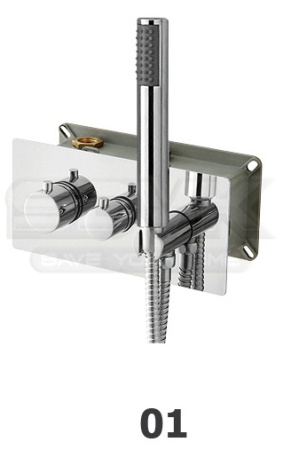 Гигиенический душ со смесителем RGW Shower Panels SP-44-01 21140544-11 с термостатом Хром