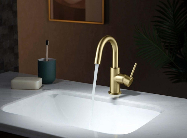 смеситель для раковины aquatek европа aq1307bg золото шлифованное