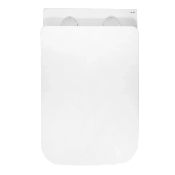 унитаз azario indor az-9004wt подвесной, безободковый, с сиденьем микролифт, слив "торнадо", 52х36х36 см, белый