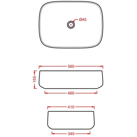 раковина artceram cognac quadro col009 05 00 накладная, без отв., без перелива, на столешницу, saniglaze, 56x41xh15.5 см, белая матовый