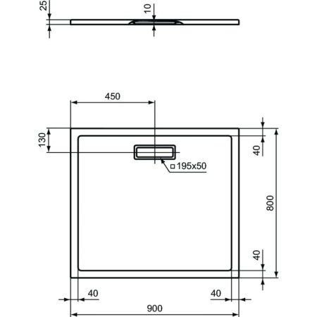душевой поддон ideal standard ultraflat new t4481v1 90x80
