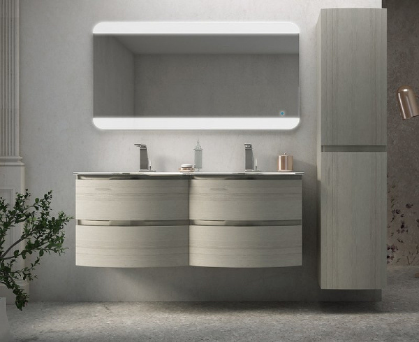 тумба под раковину cezares vague 69 54854 подвесная grigio lucido
