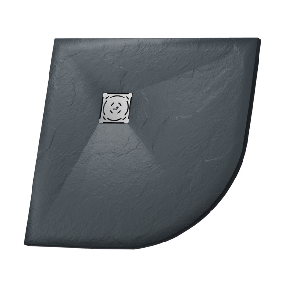 душевой поддон из искусственного камня rgw stone tray st/al-g 100×100 16153100-02 графит