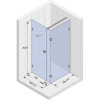 душевой уголок riho sz scandic nxt x204 120×80 l g001095120 (gx08057c1) профиль хром, стекло прозрачное