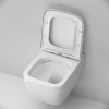 унитаз подвесной безободковый am.pm gem c901701sc, с сиденьем микролифт, цвет белый.