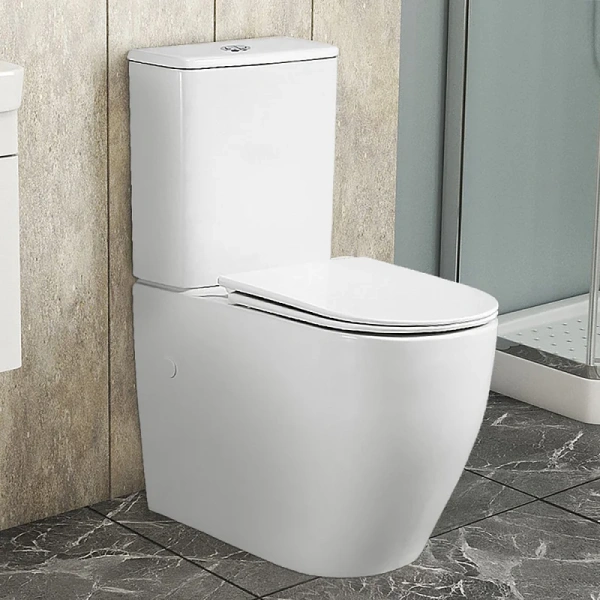 унитаз компакт azario bonelle az-1229a напольный, безободковый, слив "торнадо", с бачком и сиденьем микролифт, 63х35.5х79.5 см, белый