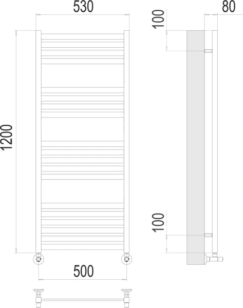 полотенцесушитель водяной terminus тоскана п19 500х1200 4670078530882