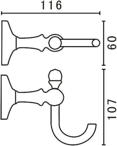 Крючок для полотенца Art&Max Antic Crystal AM-E-2686BSJ-Do цвет золото