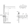 душевой комплект sancos linn sc9023bg 230 мм, с термостатом, золотой матовый