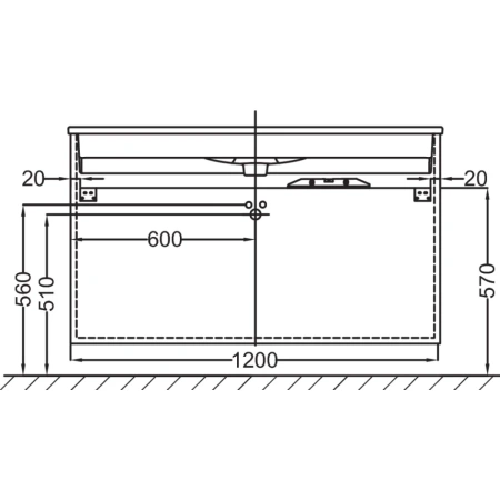 тумба белый глянец 120 см jacob delafon vox eb2041-ra-g1c