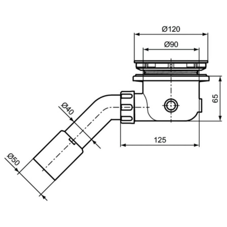 сифон ideal standard connect t8520aa для поддона