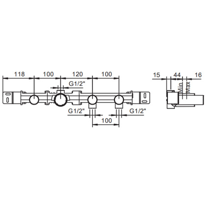внутренняя часть fantini al/23 44 00 r017a смесителя для ванны, 1/2"