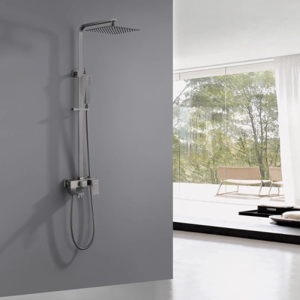 душевая система abber daheim af8216ngl 250 мм, со смесителем, никель душевая система abber daheim af8216ngl 250 мм, со смесителем, никель