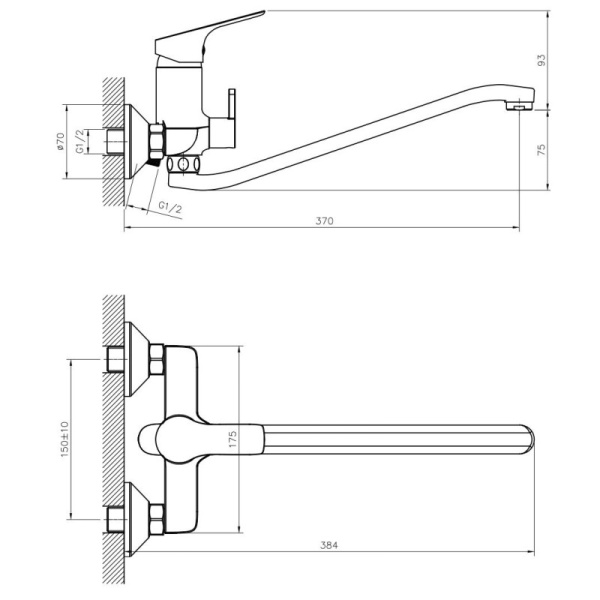 смеситель для ванны rossinka (rs29-34)