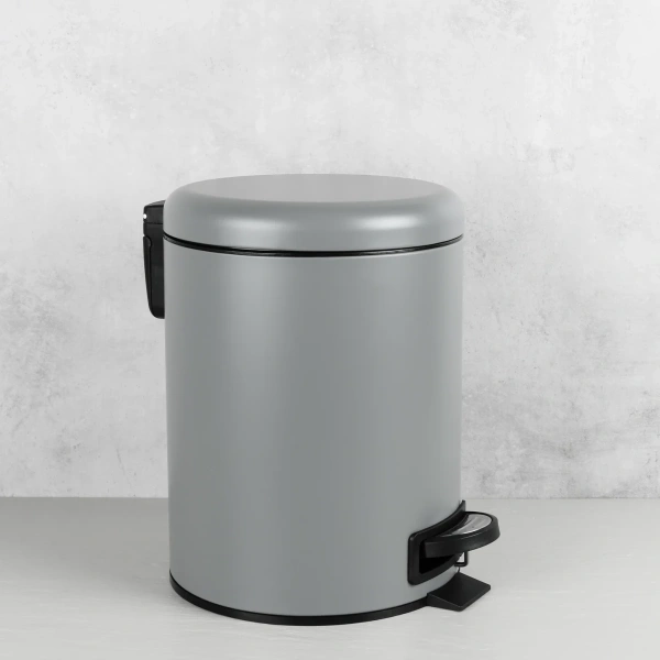 Мусорное ведро Fixsen FX-34024K 5л, с педалью, серый