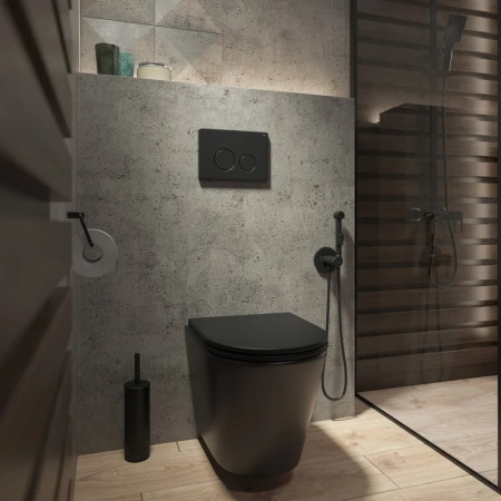 кнопка для инсталляции iddis unisteel uns01mbi77 нержавеющая сталь, черная