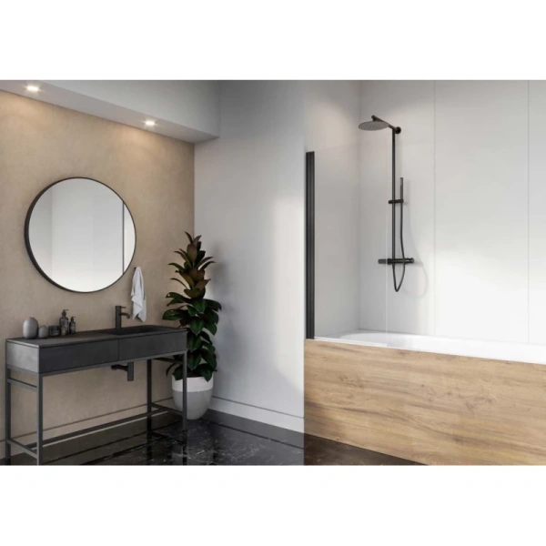 шторка для ванны radaway nes black pnj i 80 left 10011080-54-01l прозрачное