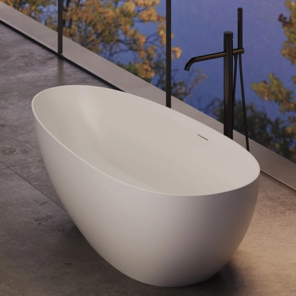 ванна dea design edge dd8908 1700 18 отдельностоящая, solid surface, 170x78x56см., white №18