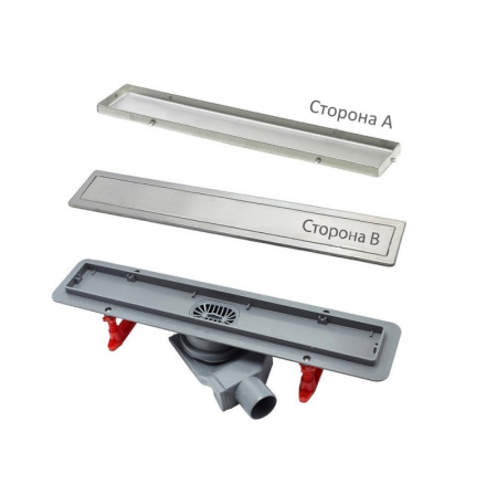 душевой трап 750 bettoserb drain premium line арт. 13100005, хром матовый/ полая под плитку, рамка хром комбинированный затвор