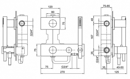 смеситель для душа fantini milano 31 02 4712b термостатический