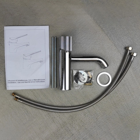 смеситель для раковины без донного клапана paini cox grip 7gcr205o