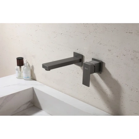 смеситель для раковины abber daheim af8212ng встраиваемый, никель