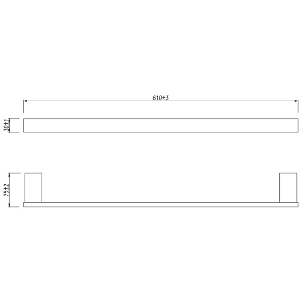 Полотенцедержатель Lemark Smooth Line 9786024 Графит