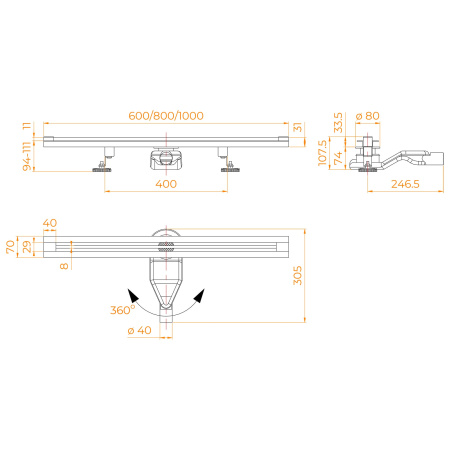 душевой трап обрезной rgw sdr-50s 76215010-13 сатин