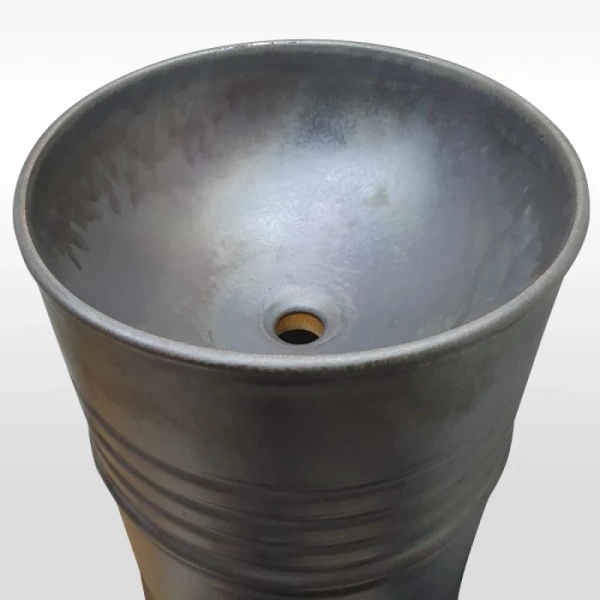 раковина напольная kerasan artwork barrel 4742k83, 45 x h90 см, слив в пол, цвет: ржавчина