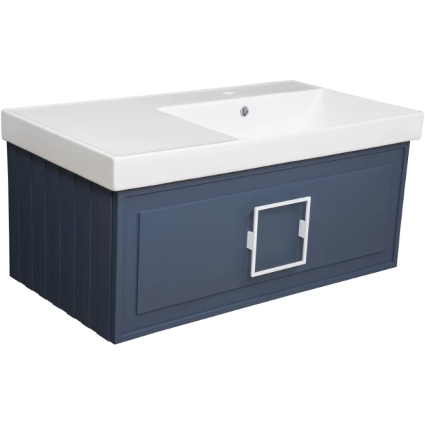 тумба синий матовый 87,6 см la fenice cubo fnc-01-cub-bg-90